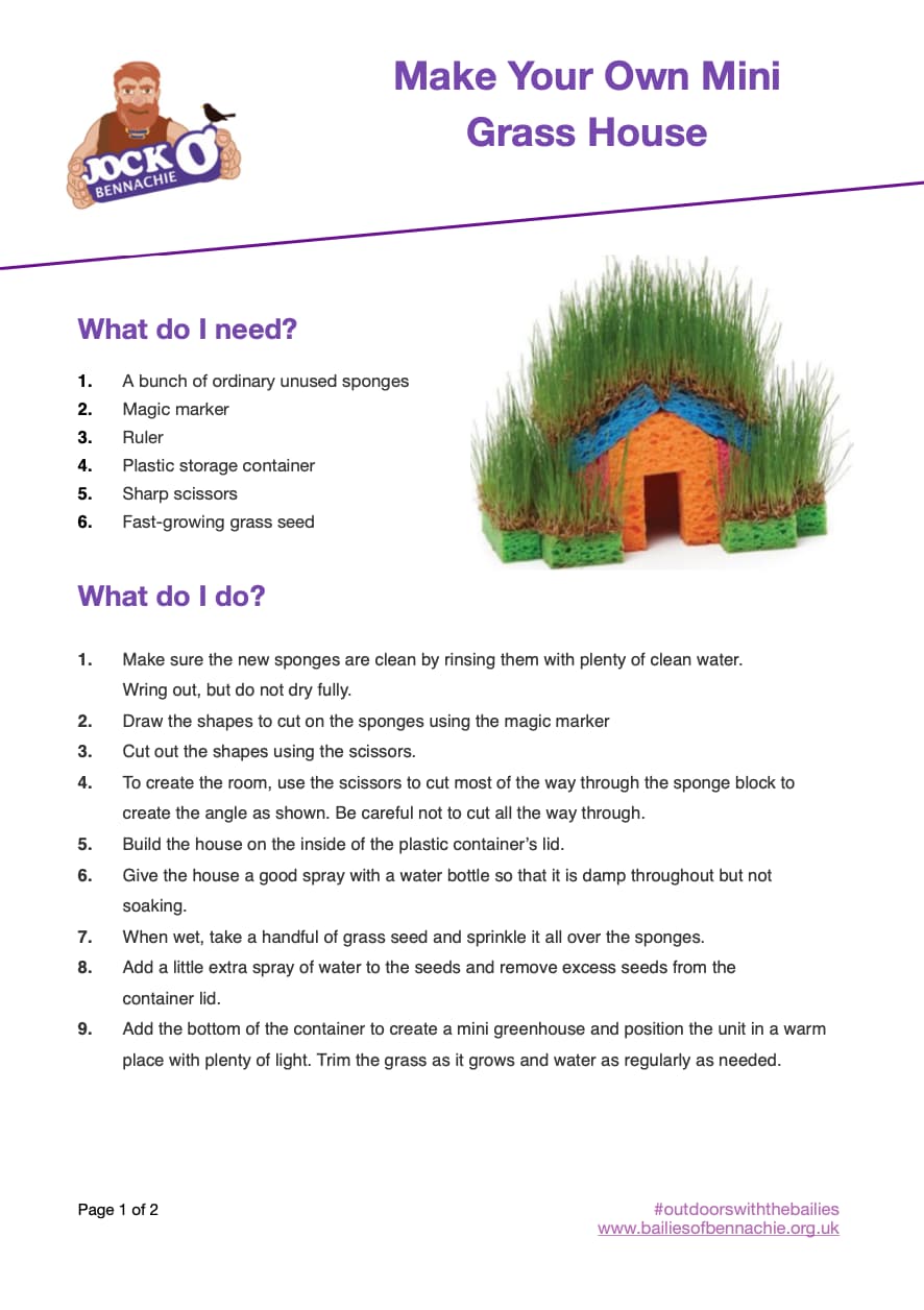 Mini Grass Houses for Kids